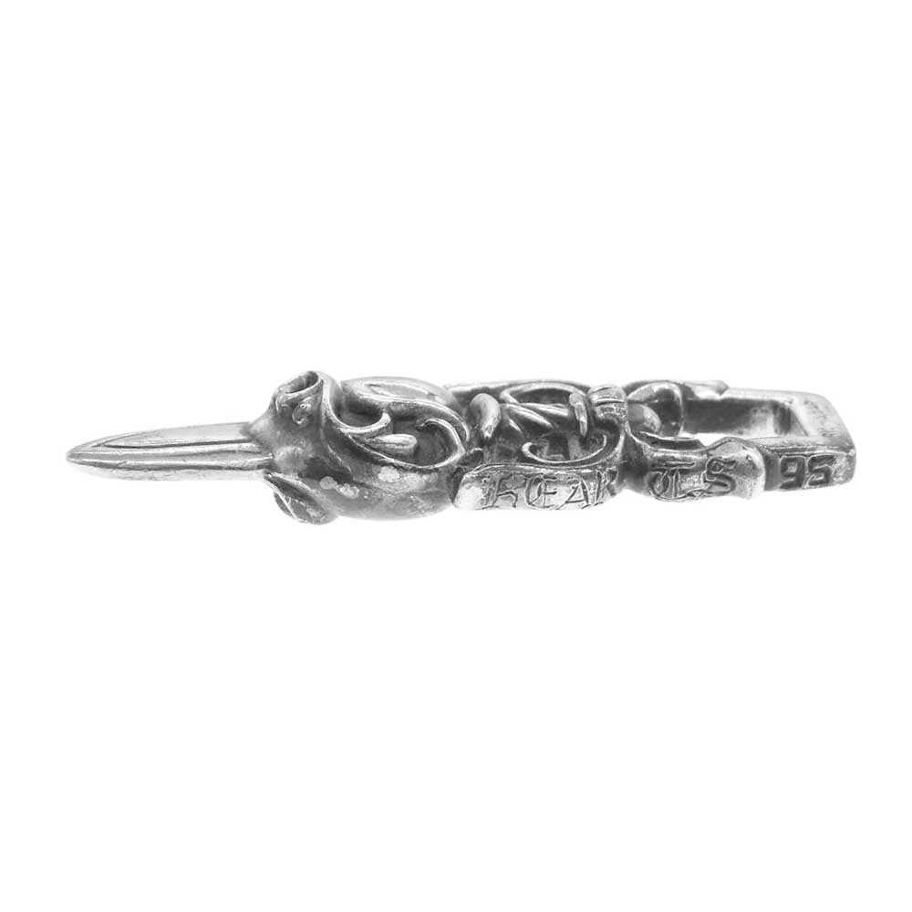 CHROME HEARTS クロムハーツ（原本無） DAGGER HEART ダガー ハート ペンダント シルバー系【中古】