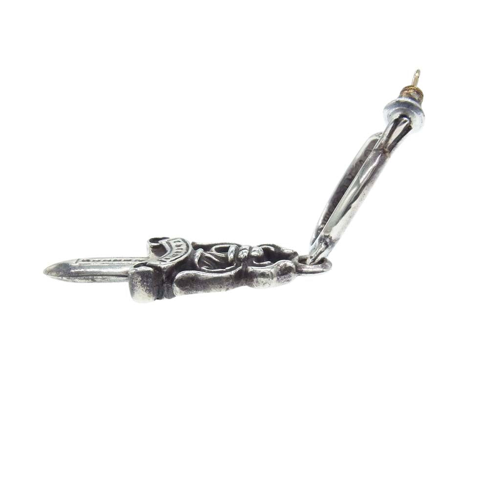 CHROME HEARTS クロムハーツ（原本無） No5 DAGGER #5 ダガーフープ ピアス シルバー系【中古】