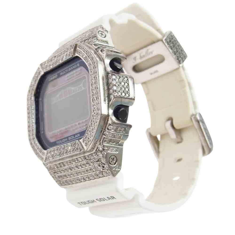 G-SHOCK ジーショック GWX-5600C カスタム デジタル 電波ソーラー 腕時計 ウォッチ ホワイト系 シルバー系【中古】