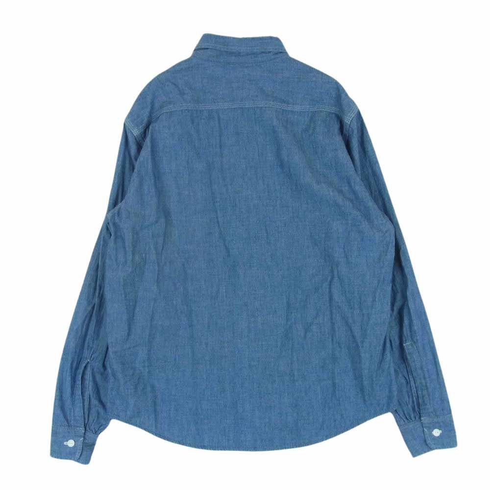 TENDERLOIN テンダーロイン T-CHAMBRAY SHT シャンブレー 長袖 ワーク シャツ インディゴブルー系 XS【中古】