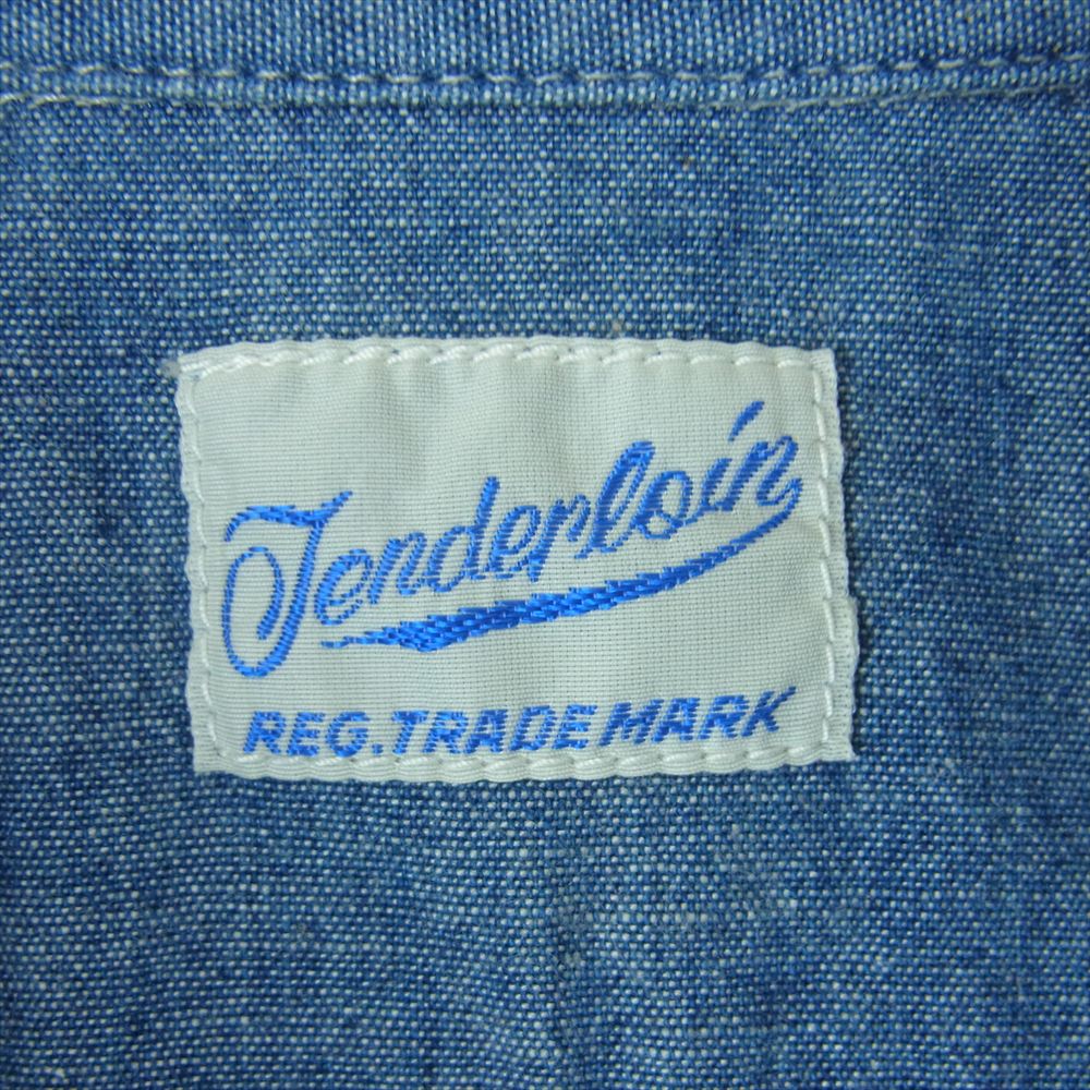 TENDERLOIN テンダーロイン T-CHAMBRAY SHT シャンブレー 長袖 ワーク シャツ インディゴブルー系 XS【中古】