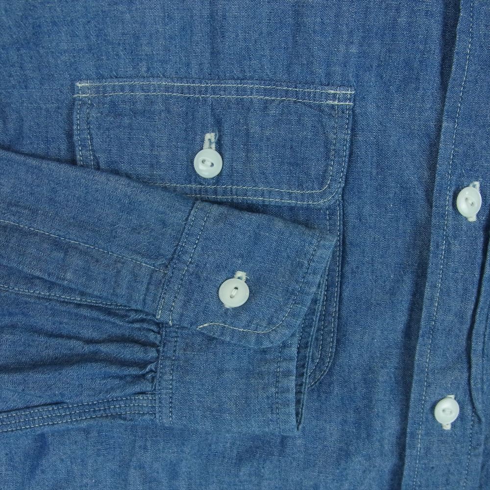 TENDERLOIN テンダーロイン T-CHAMBRAY SHT シャンブレー 長袖 ワーク シャツ インディゴブルー系 XS【中古】