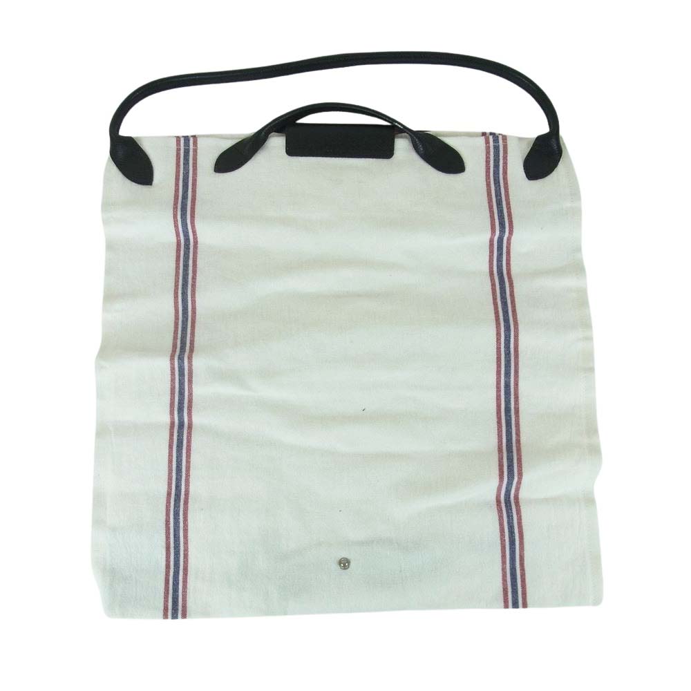 Longchamp ロンシャン CHARVET EDITIONS シャルベ エディション 2WAY トート ショルダー バッグ オフホワイト系【中古】