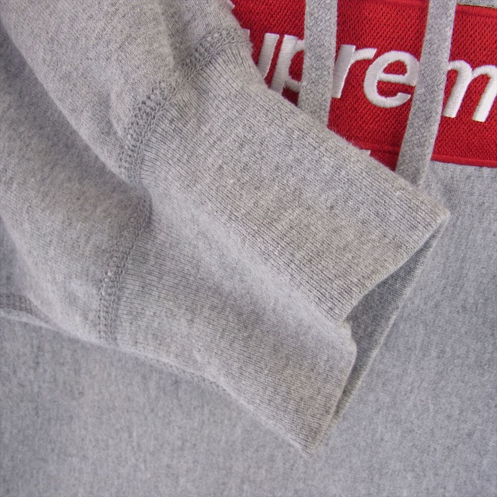 Supreme シュプリーム 20AW Cross Box Logo Hooded Sweatshirt クロス ボックスロゴ フーデッド スウェットシャツ パーカー 裏起毛 フーディー プルオーバー グレー系 M【中古】