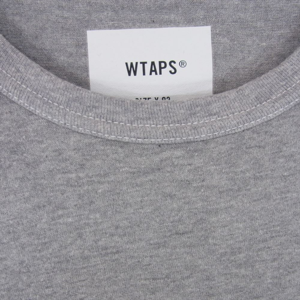WTAPS ダブルタップス 21AW 212ATDT-CSM27 ACADEMY SS／COTTON アカデミー ロゴ プリント Tシャツ グレー系 X03【中古】