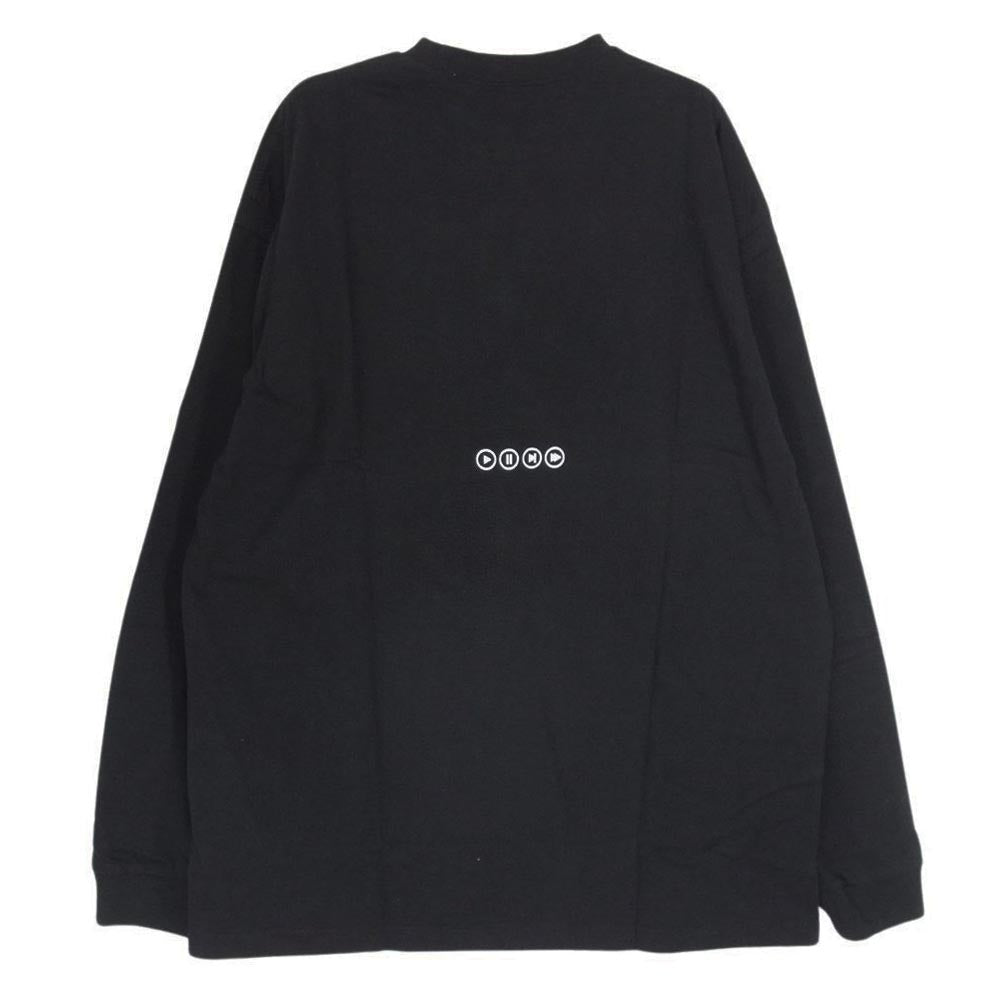シークエル 22SS SQ-22SS-LT-01 LS T-SHIRT ロゴ 長袖 Tシャツ ブラック系 XL【極上美品】【中古】