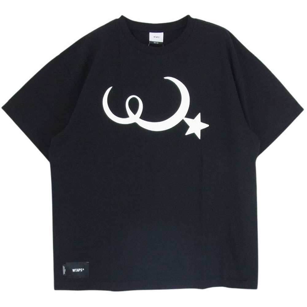 WTAPS ダブルタップス 22SS 221ATDT-STM03S MOON&STAR ムーン&スター ショート スリーブ 半袖 Tシャツ ブラック系 X02【美品】【中古】
