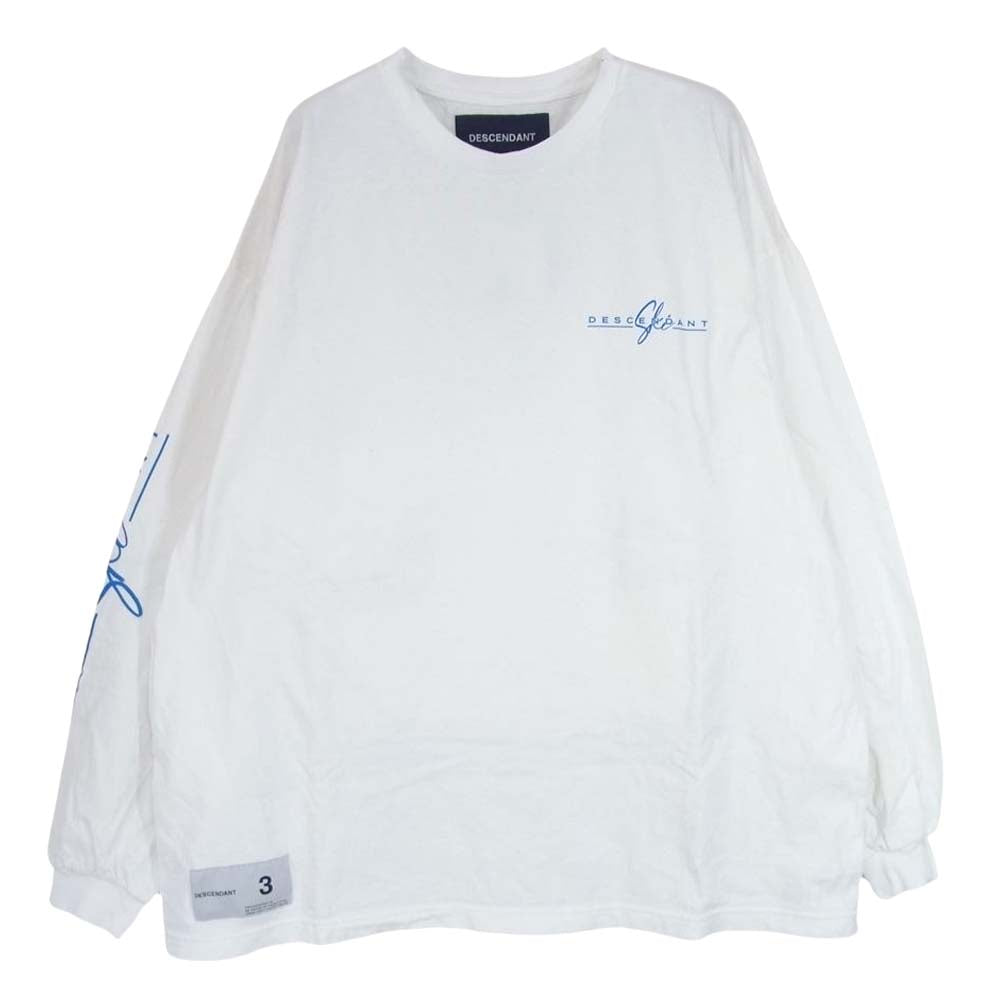 DESCENDANT ディセンダント SPUR LS シュプール ゲレンデ プリント 長袖 Ｔシャツ ホワイト系 3【中古】