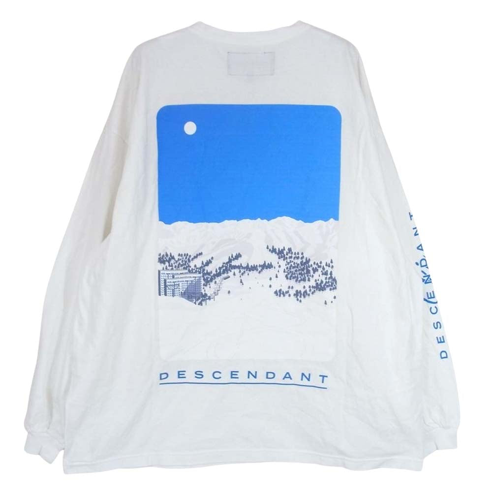 DESCENDANT ディセンダント SPUR LS シュプール ゲレンデ プリント 長袖 Ｔシャツ ホワイト系 3【中古】