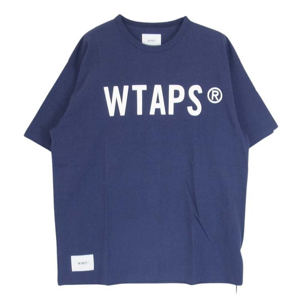 WTAPS ダブルタップス 21SS 211ATDT-CSM15 BANNER SS TEE バナー ショート スリーブ 半袖 Tシャツ ネイビー系 X03【中古】