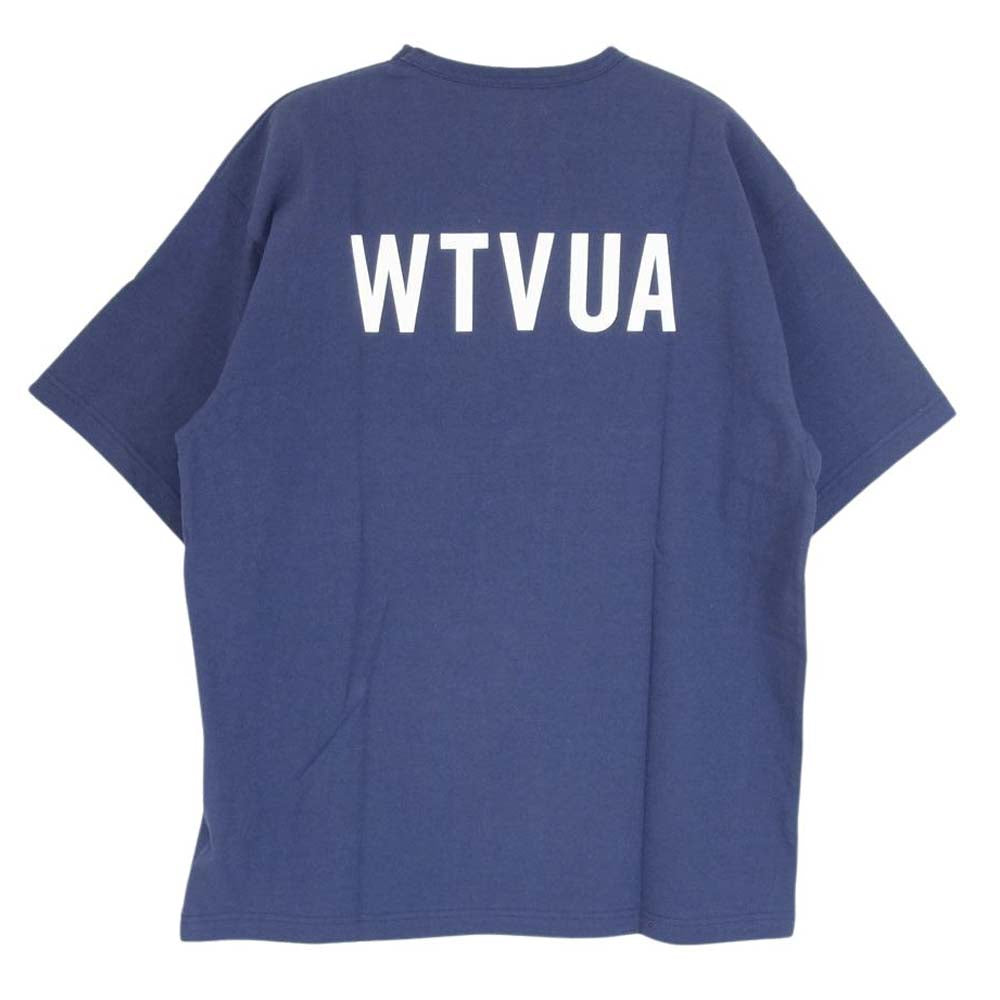 WTAPS ダブルタップス 21SS 211ATDT-CSM15 BANNER SS TEE バナー ショート スリーブ 半袖 Tシャツ ネイビー系 X03【中古】