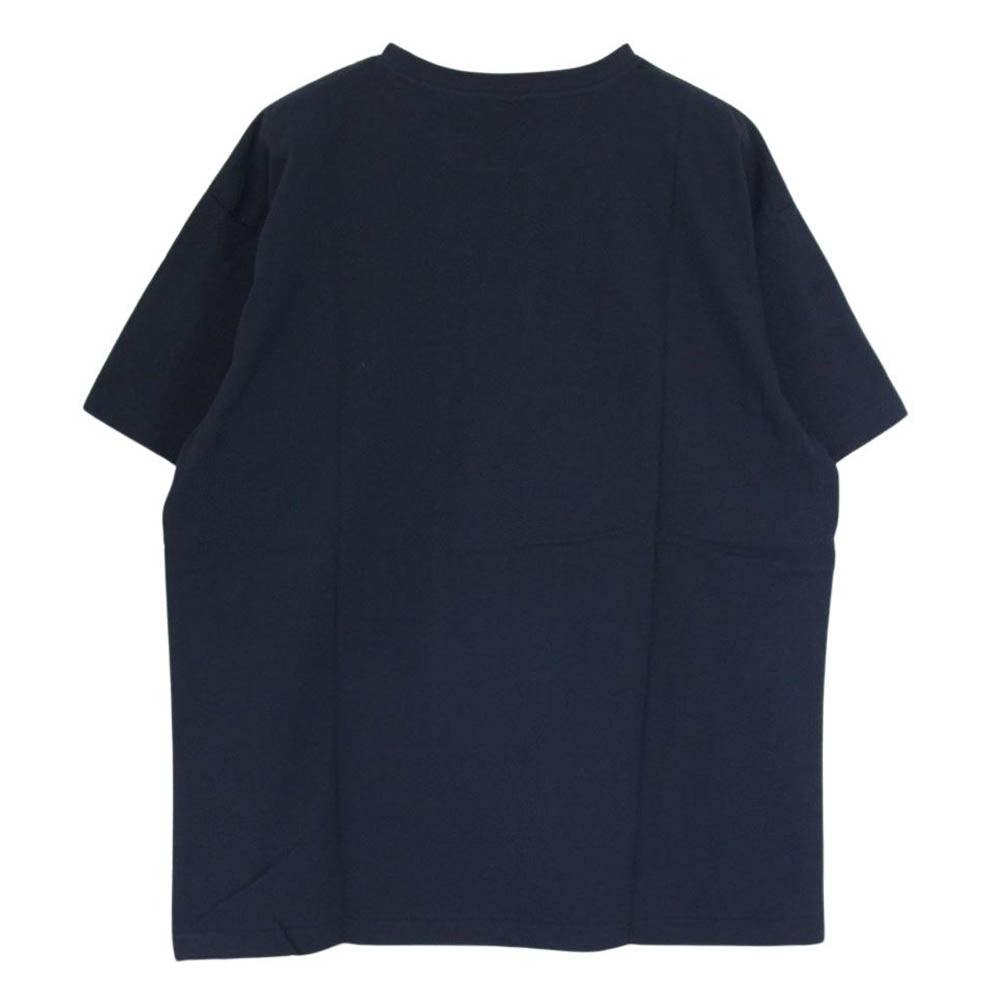 WTAPS ダブルタップス 22SS 221ATDT-STM08S LLW SS COTTON LONG LIVE WTAPS ロゴプリント 半袖 Tシャツ ネイビー系 X02【美品】【中古】