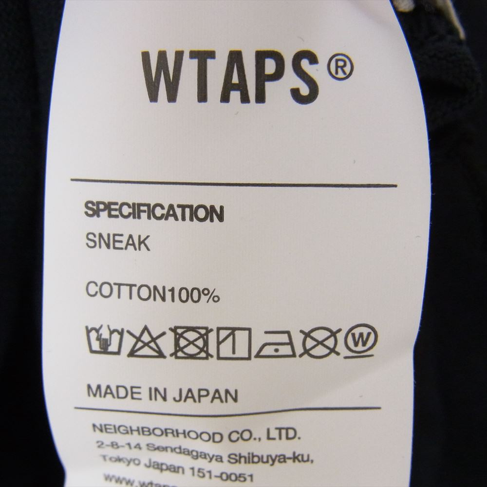 WTAPS ダブルタップス 22SS 221ATDT-STM08S LLW SS COTTON LONG LIVE WTAPS ロゴプリント 半袖 Tシャツ ネイビー系 X02【美品】【中古】