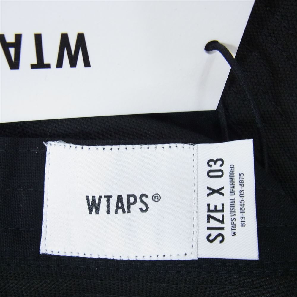 WTAPS ダブルタップス 22SS BUCKET 02 HAT クロスボーン 刺繍 バケット ハット ブラック系 X03【美品】【中古】