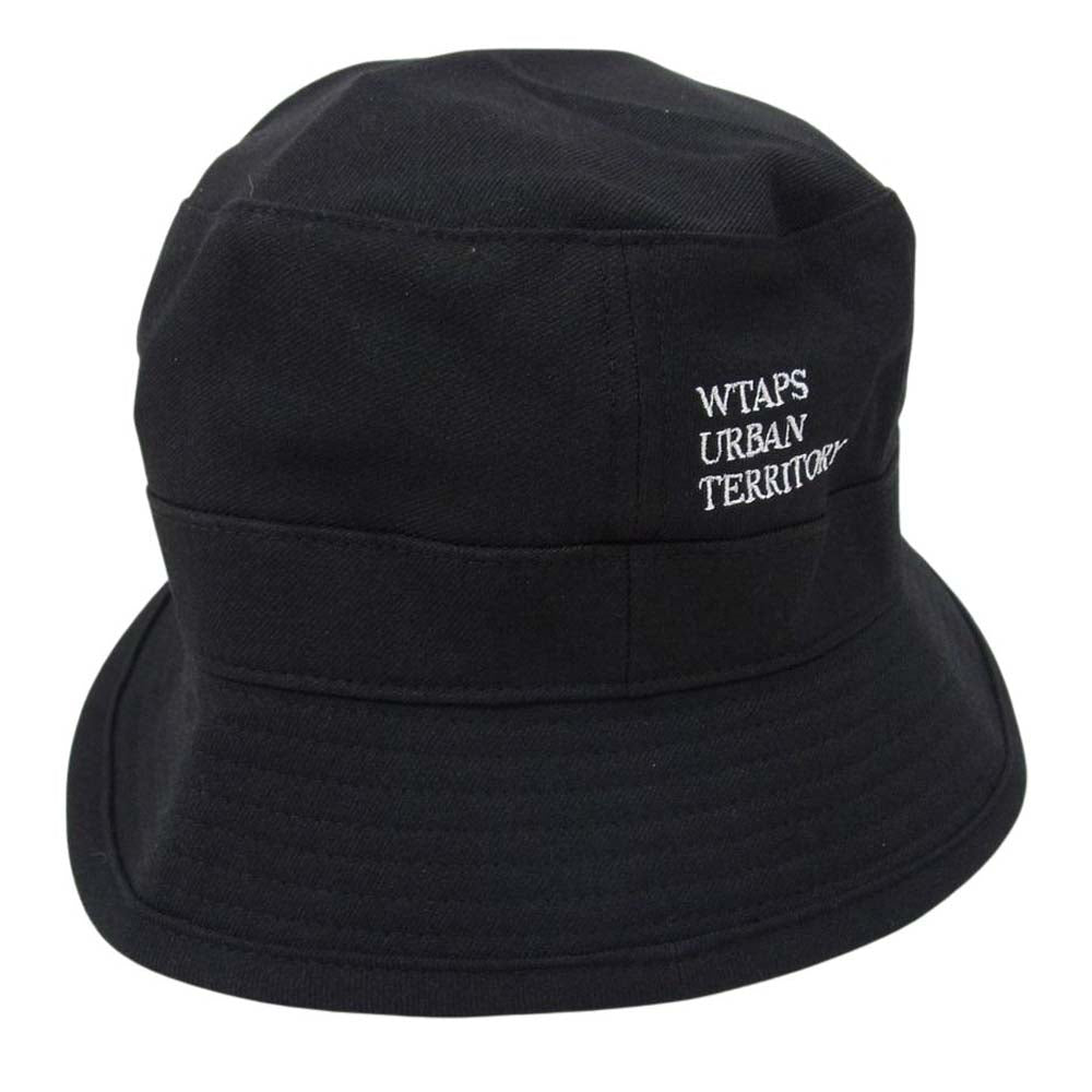 WTAPS ダブルタップス 23SS 231HCDT-HT02 HAT POLY TWILL WUT URBAN TERRITORY HAT ポリ ツイル バケット ハット ブラック系 X03【美品】【中古】