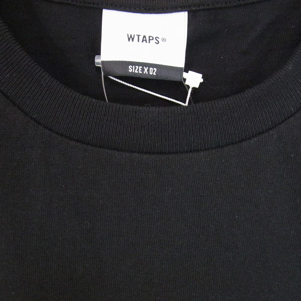 WTAPS ダブルタップス 23SS 231ATDT-STM08S LABEL レーベル バックプリント 半袖 Tシャツ ブラック系 X02【新古品】【未使用】【中古】