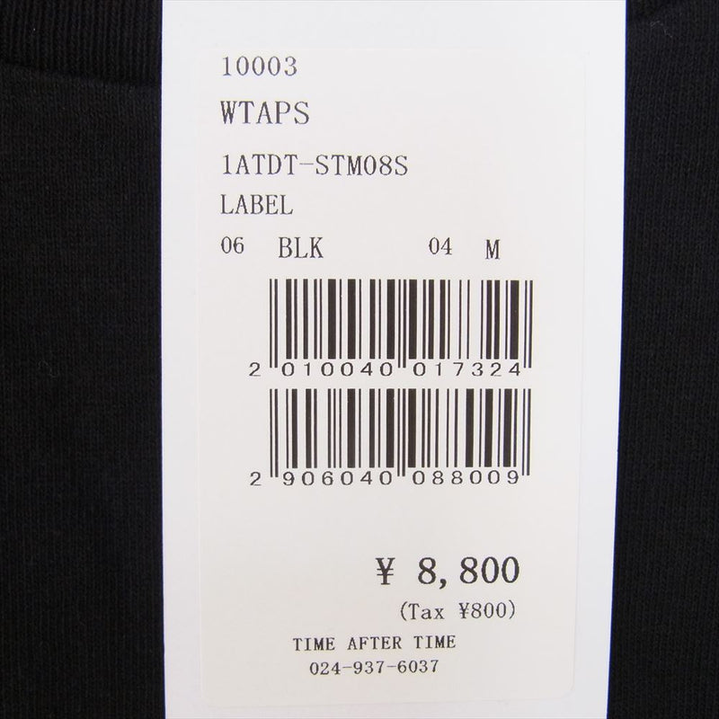 WTAPS ダブルタップス 23SS 231ATDT-STM08S LABEL レーベル バックプリント 半袖 Tシャツ ブラック系 X02【新古品】【未使用】【中古】