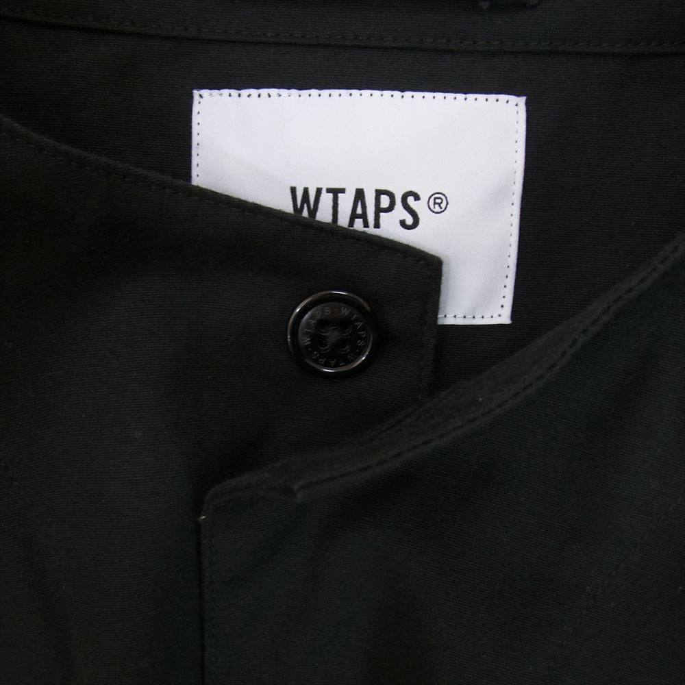 WTAPS ダブルタップス 20AW 202WVDT-SHM02 SCOUT LS COTTON WEATHER スカウト コットン ウェザー ノーカラー ジャケット ブラック系 X 02【中古】