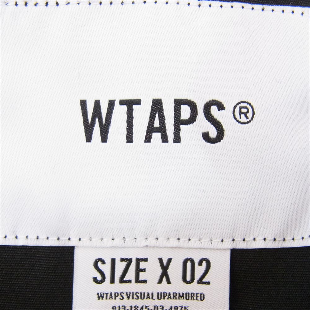 WTAPS ダブルタップス 20AW 202WVDT-SHM02 SCOUT LS COTTON WEATHER スカウト コットン ウェザー ノーカラー ジャケット ブラック系 X 02【中古】