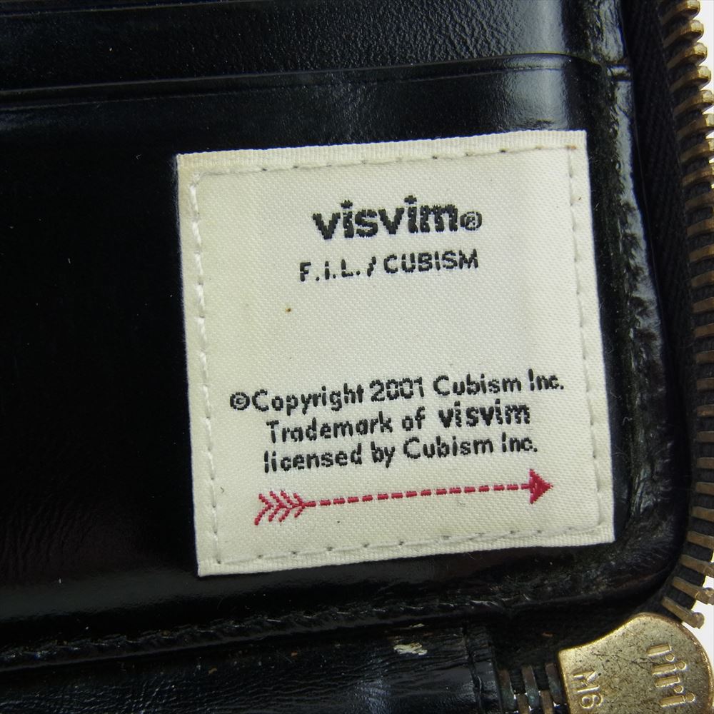 VISVIM ビズビム LEATHER LONG WALLET レザー ロング ウォレット 財布 ブラック系【中古】