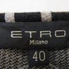 ETRO エトロ 総柄 イタリア製 コットン ウール ニット ワンピース グレー系 40【中古】