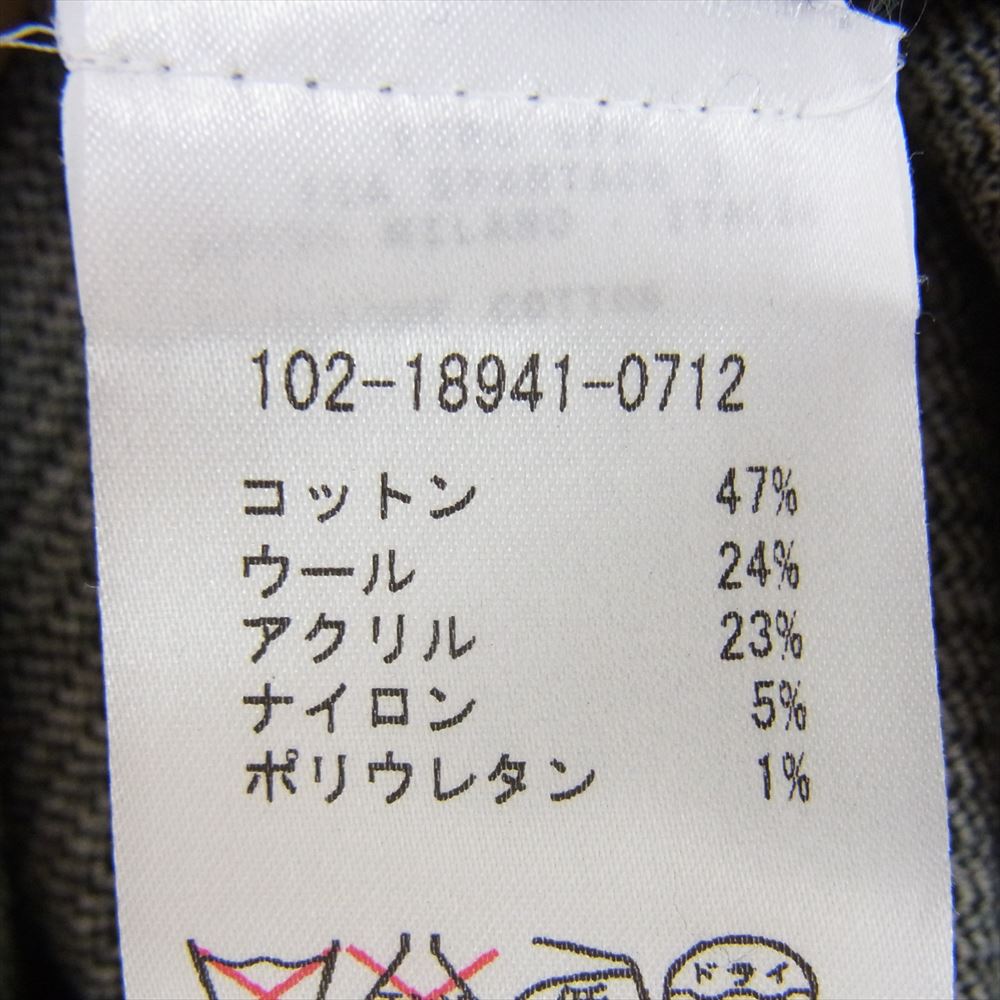ETRO エトロ 総柄 イタリア製 コットン ウール ニット ワンピース グレー系 40【中古】