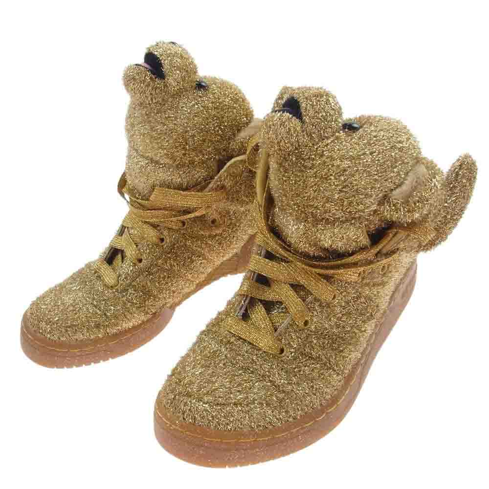 adidas アディダス G96188 Jeremy Scott JS BEAR ジェレミー スコット ベアー ハイカット スニーカー ゴールド系 26.5【中古】