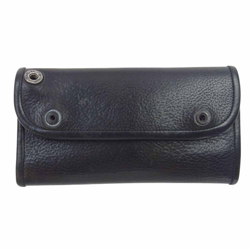 BILL WALL LEATHER ビルウォールレザー ラージカレンシー ロングウォレット 長財布 ブラック系【中古】
