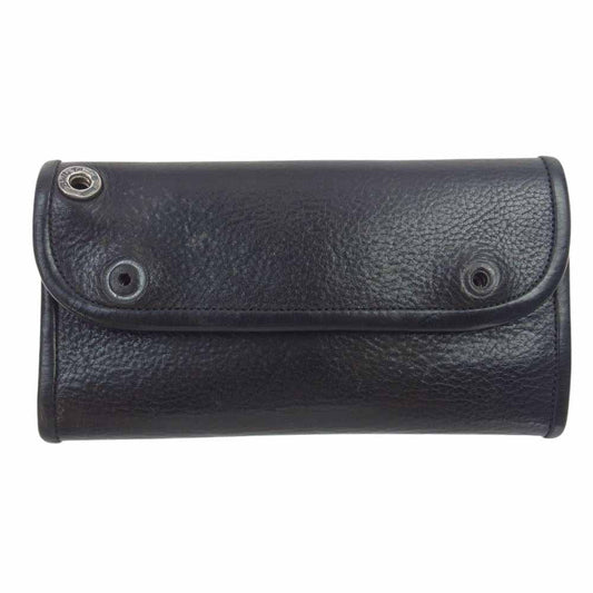 BILL WALL LEATHER ビルウォールレザー ラージカレンシー ロングウォレット 長財布 ブラック系【中古】