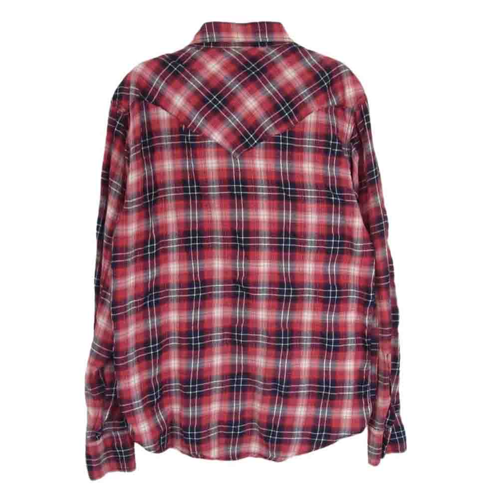 CUSHMAN クッシュマン ウエスタン 長袖 チェック シャツ レッド系 サイズ表記無【中古】