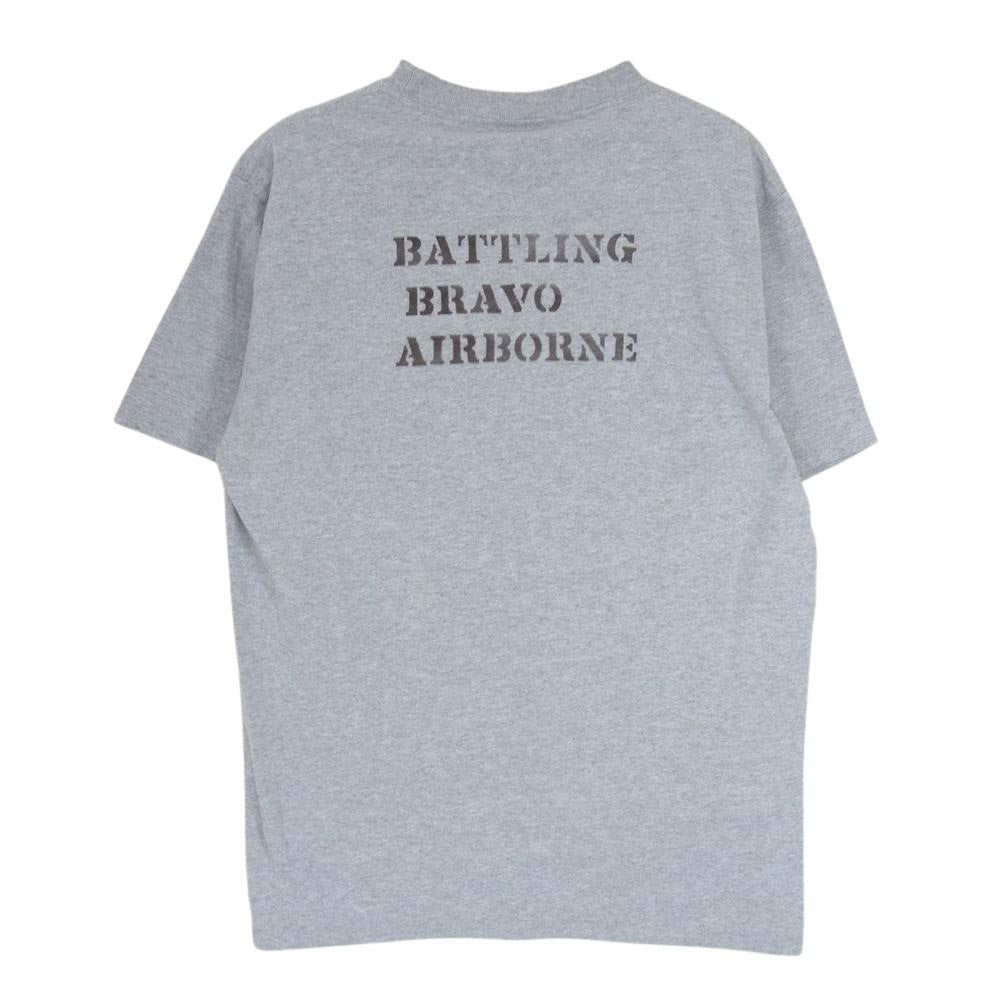 Buzz Rickson's バズリクソンズ プリント クルーネック 丸首 半袖 Tシャツ グレー系 M【中古】