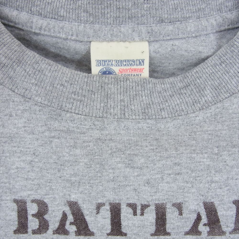 Buzz Rickson's バズリクソンズ プリント クルーネック 丸首 半袖 Tシャツ グレー系 M【中古】