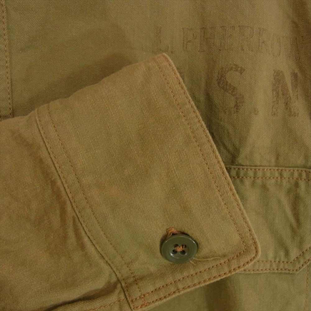 Pherrow's フェローズ 長袖 ワーク シャツ カーキ系 M【中古】