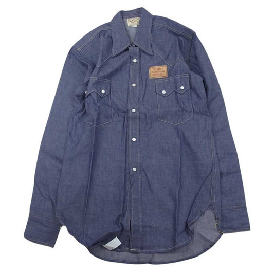 The REAL McCOY'S ザリアルマッコイズ JSC-750006 JOE McCOY & CO. ジョーマッコイ ウエスタンランチマン シャンブレー ウエスタン シャツ 長袖シャツ パープル系 15【極上美品】【中古】