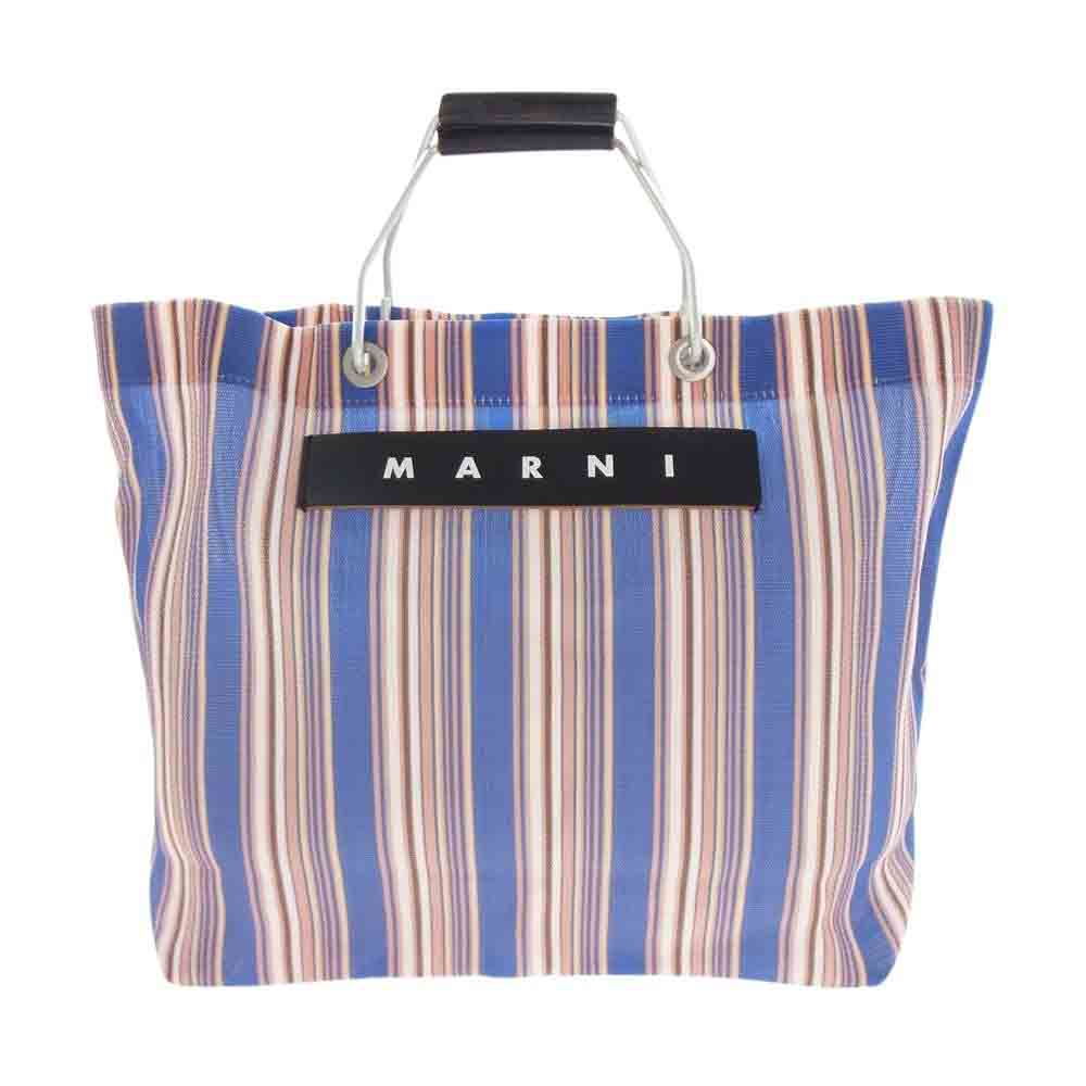 MARNI マルニ MARKET STRIPE BAG マーケット ストライプ トート バッグ マルチカラー系【中古】