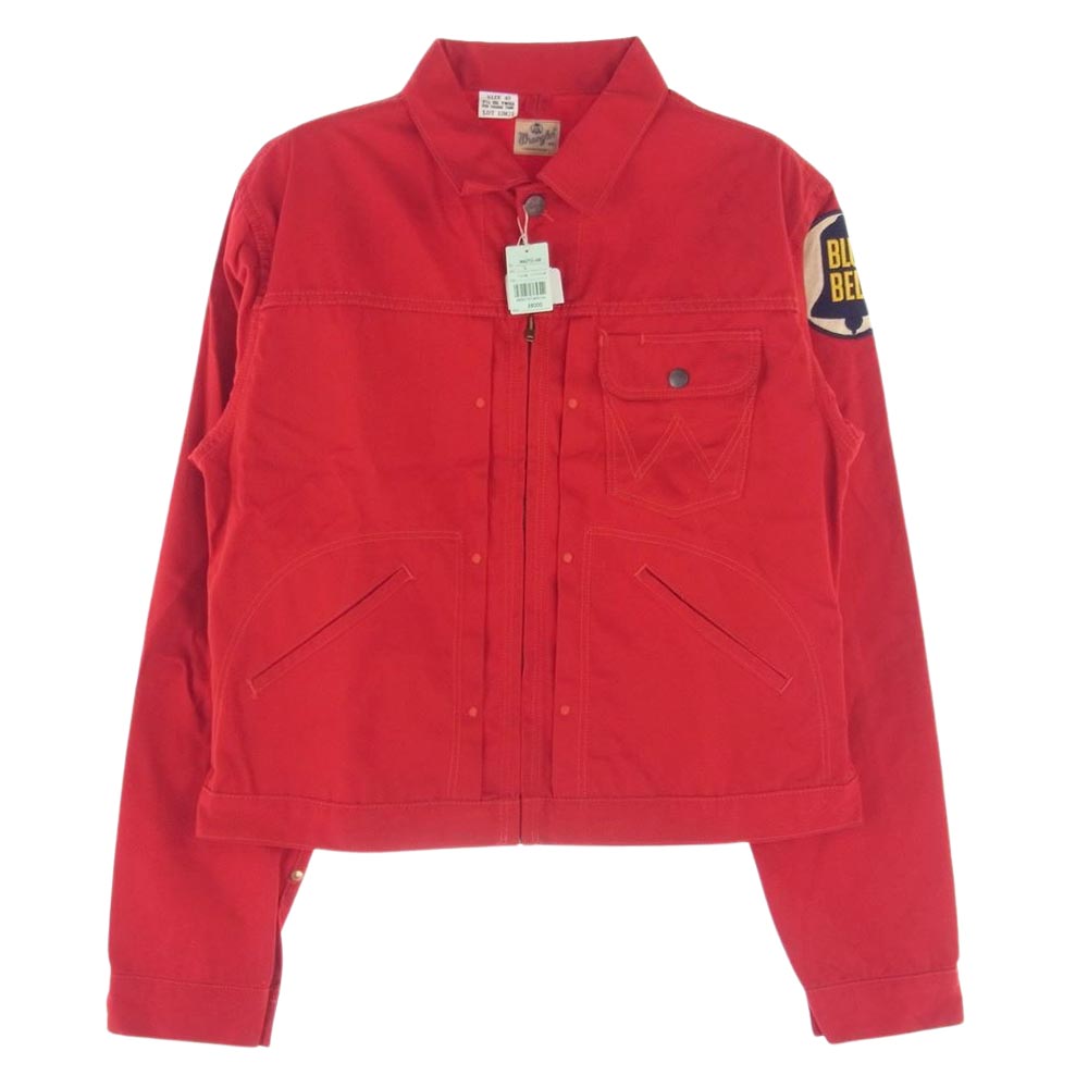 Wrangler ラングラー M4012-68 12MJZ 60s 復刻 縦ベルタグ デッドストック BLUE BELL ワッペン チャンピオンジャケット  レッド系 40【極上美品】【中古】