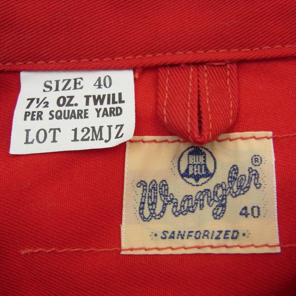 Wrangler ラングラー M4012-68 12MJZ 60s 復刻 縦ベルタグ デッドストック BLUE BELL ワッペン チャンピオンジャケット  レッド系 40【極上美品】【中古】