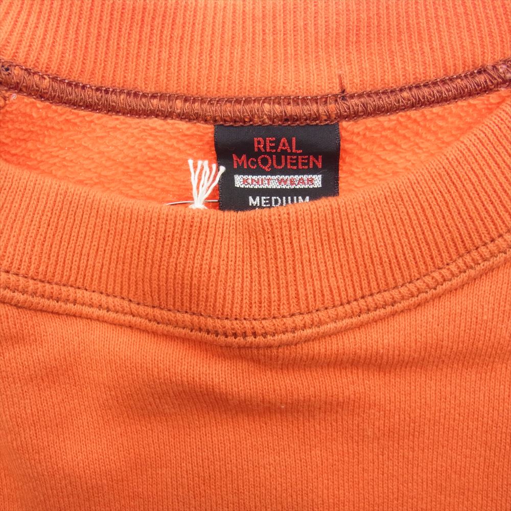 The REAL McCOY'S ザリアルマッコイズ 旧マッコイ 箱 ビデオ付き McQUEEN Collection ELSINORE リアルマックイーン エルシノア スウェット シャツ オレンジ系 M【新古品】【未使用】【中古】