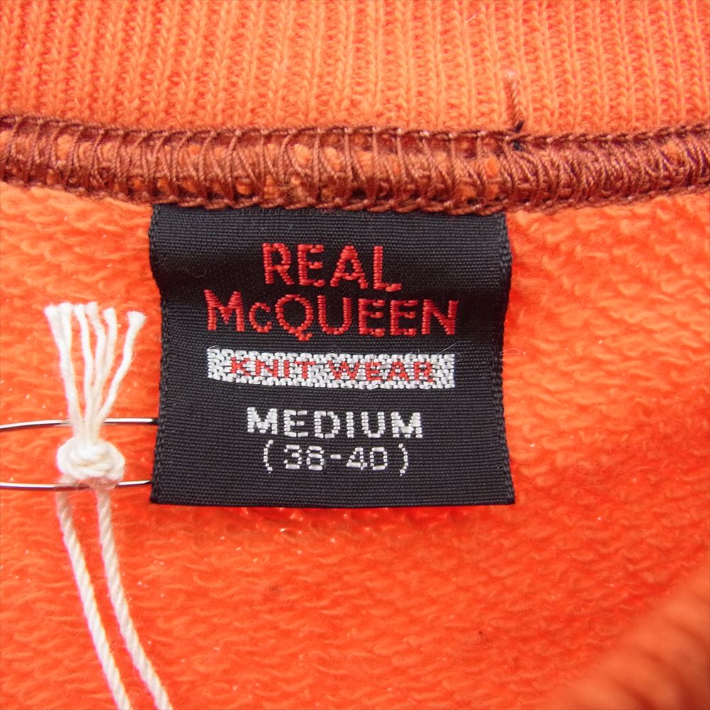 The REAL McCOY'S ザリアルマッコイズ 旧マッコイ 箱 ビデオ付き McQUEEN Collection ELSINORE リアルマックイーン エルシノア スウェット シャツ オレンジ系 M【新古品】【未使用】【中古】