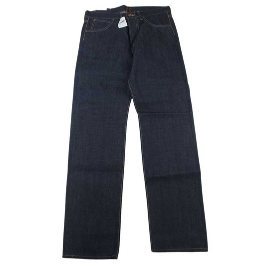 The REAL McCOY'S ザリアルマッコイズ E506-RM28 × LEE リー 日本製 101 COWBOY PANTS リジット セルビッジ ボタンフライ デニム パンツ インディゴブルー系 32×34【極上美品】【中古】
