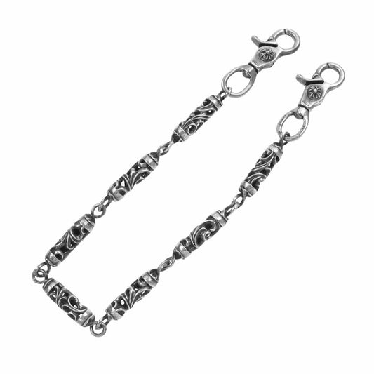 CHROME HEARTS クロムハーツ（原本無） ROLLER SHORT-T 2クリップ 7LINKショートローラー シルバー ウォレットチェーン シルバー系【中古】