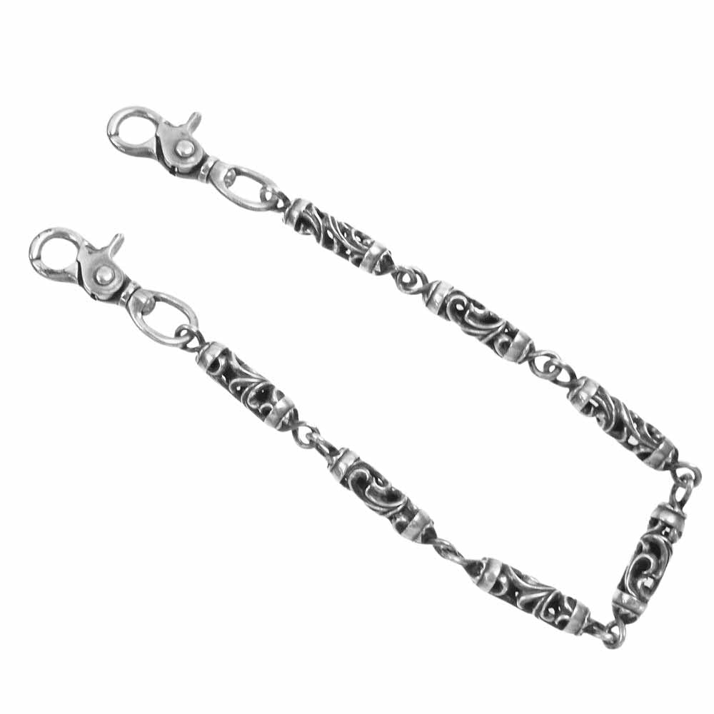 CHROME HEARTS クロムハーツ（原本無） ROLLER SHORT-T 2クリップ 7LINKショートローラー シルバー ウォレットチェーン シルバー系【中古】