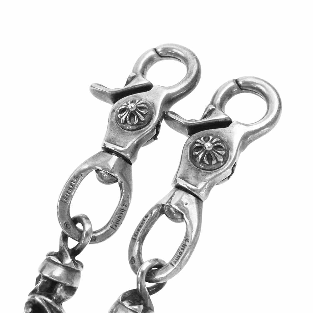 CHROME HEARTS クロムハーツ（原本無） ROLLER SHORT-T 2クリップ 7LINKショートローラー シルバー ウォレットチェーン シルバー系【中古】