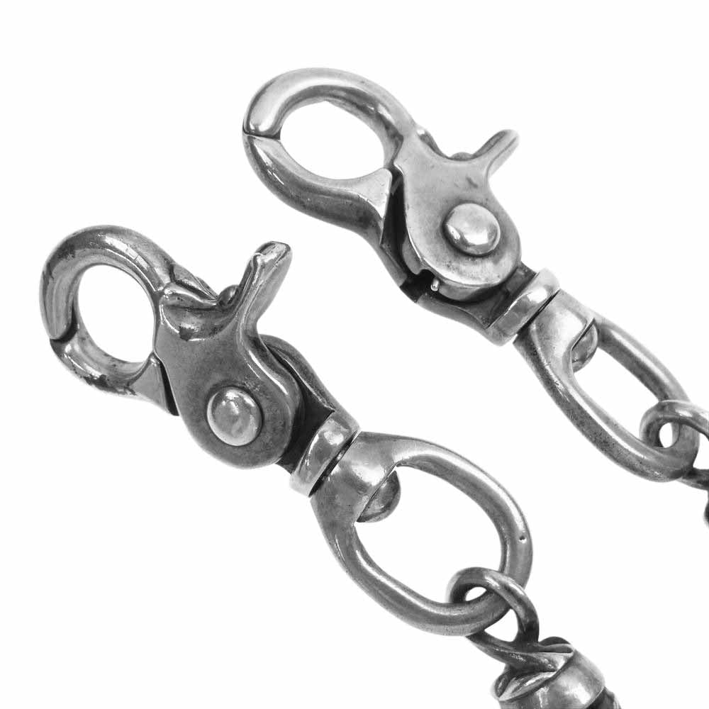 CHROME HEARTS クロムハーツ（原本無） ROLLER SHORT-T 2クリップ 7LINKショートローラー シルバー ウォレットチェーン シルバー系【中古】