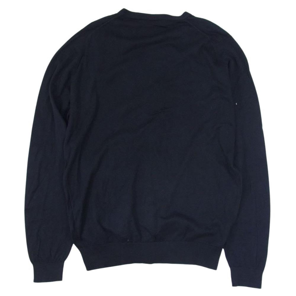 JOHN SMEDLEY ジョンスメドレー シー アイランド コットン カーディガン ネイビー系 L【中古】