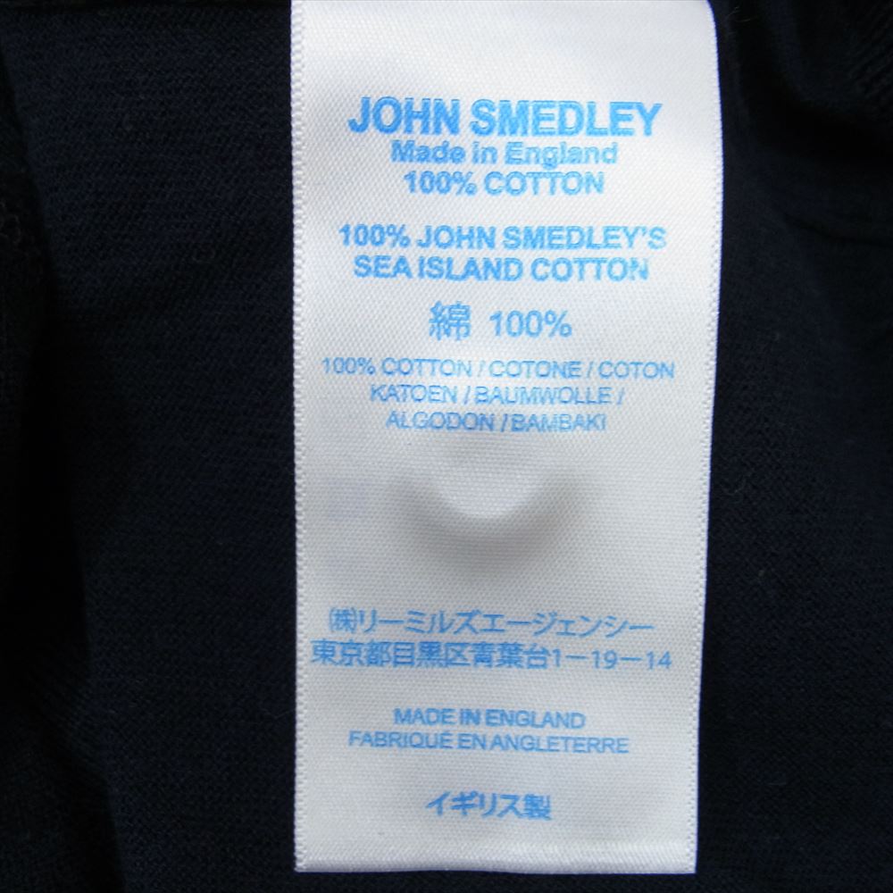 JOHN SMEDLEY ジョンスメドレー シー アイランド コットン カーディガン ネイビー系 L【中古】