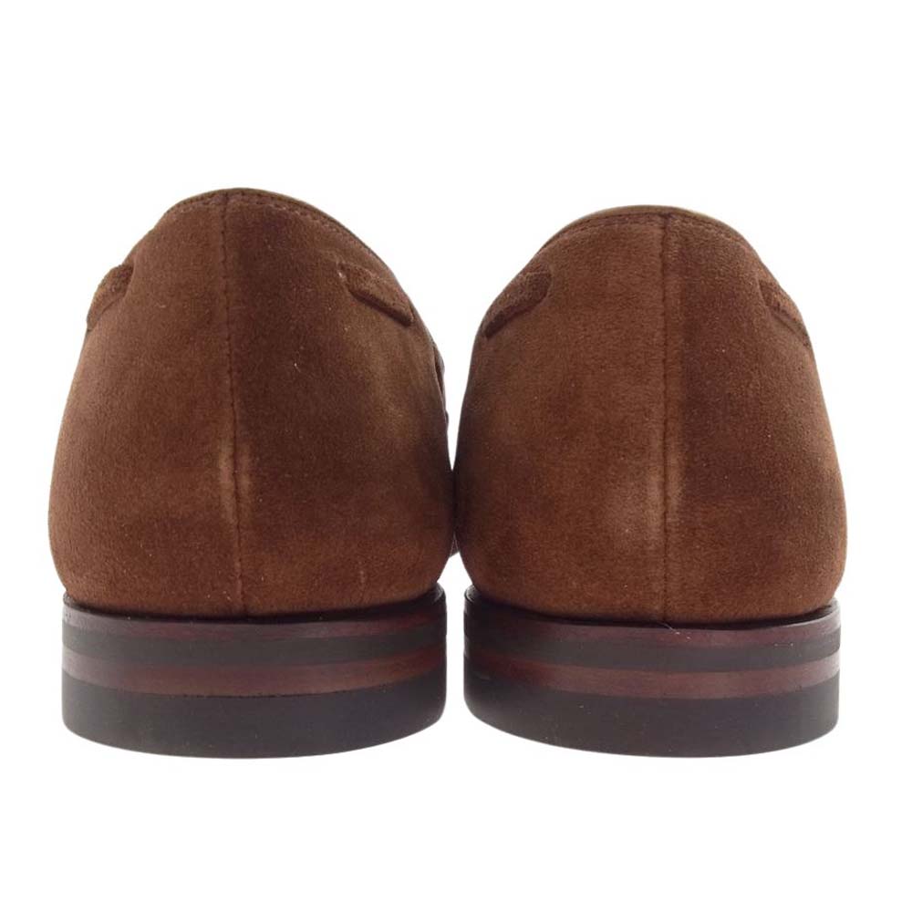 CROCKETT&JONES クロケットアンドジョーンズ CAVENDISH3 キャベンディッシュ3 スエード タッセル ローファー ブラウン系 8E【極上美品】【中古】