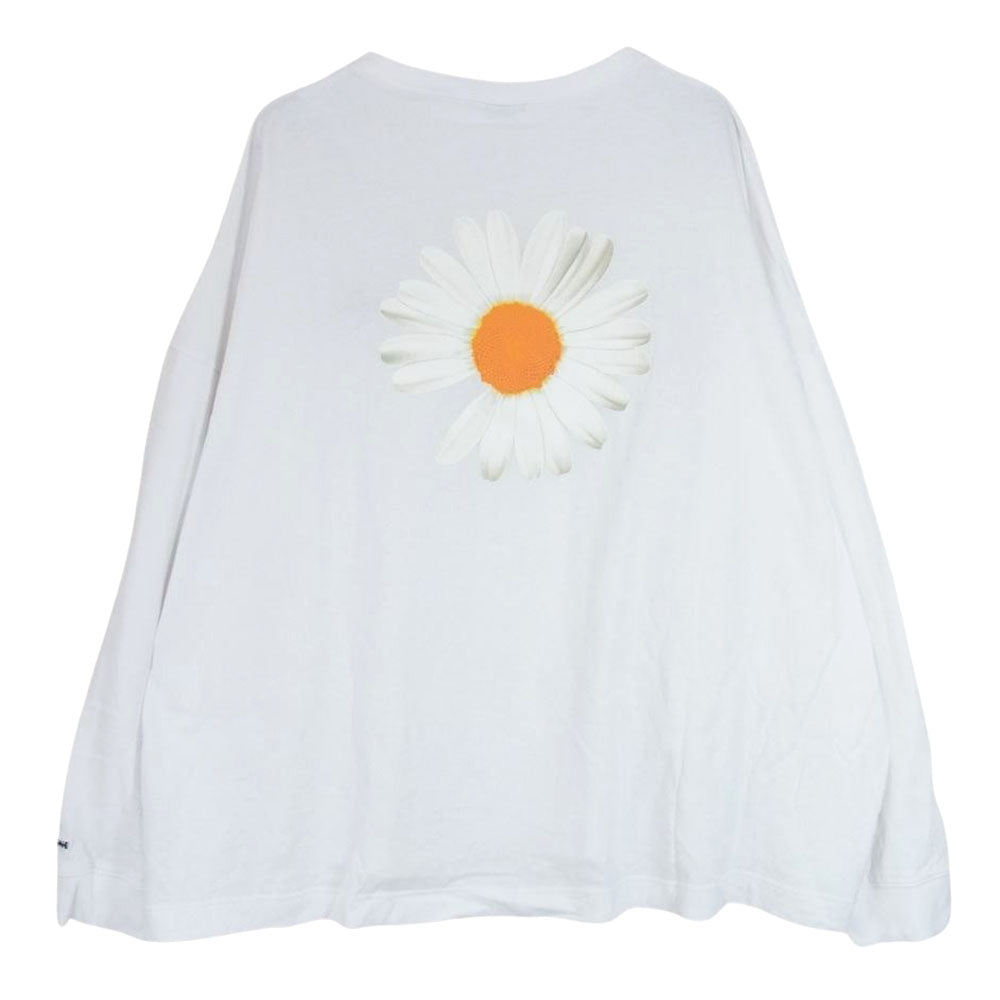 NIKE ナイキ 23SS × PEACEMINUSONE ピースマイナスワン LS T-Shirt White  フラワープリント ロングスリーブ カットソー ホワイト系 L【中古】