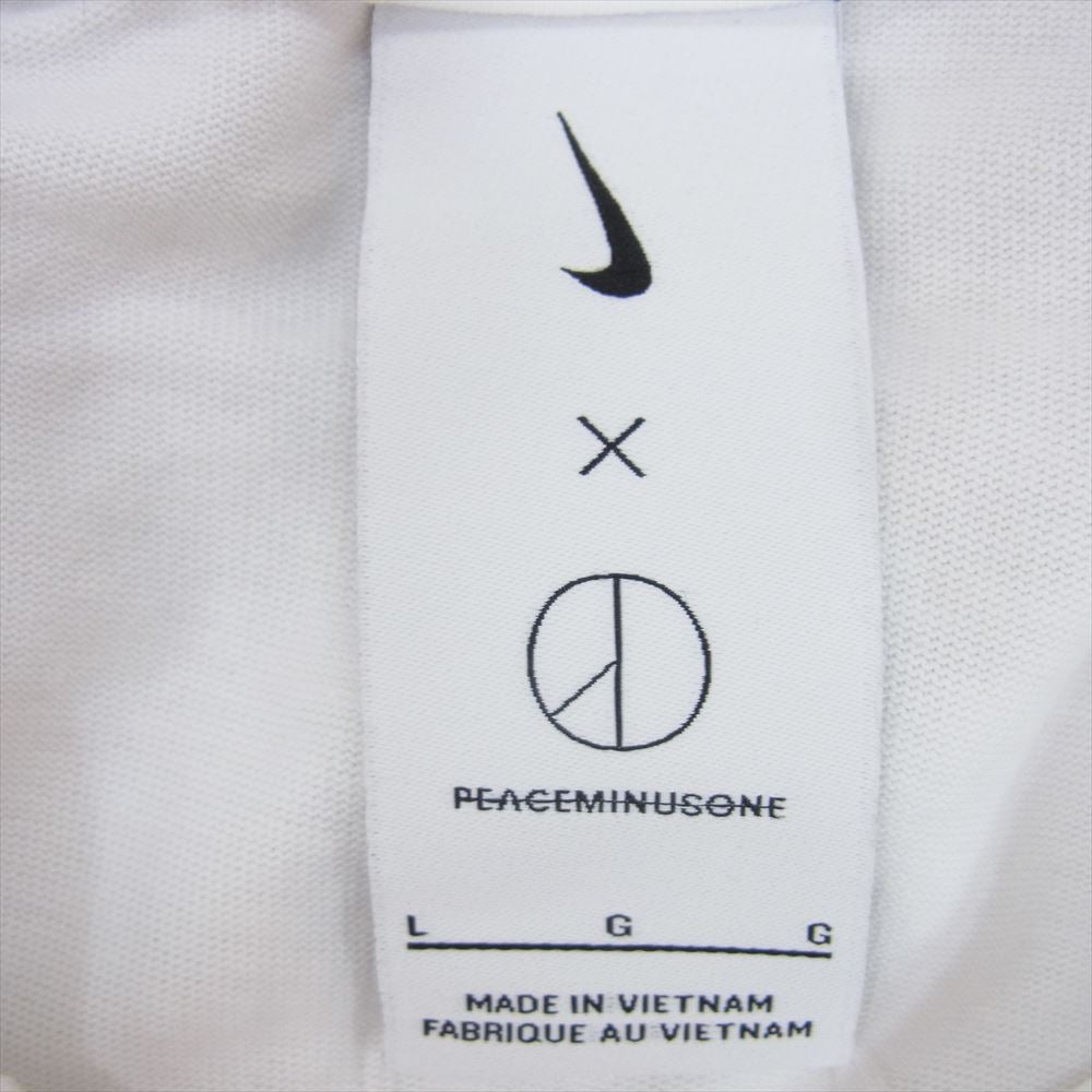 NIKE ナイキ 23SS × PEACEMINUSONE ピースマイナスワン LS T-Shirt White  フラワープリント ロングスリーブ カットソー ホワイト系 L【中古】