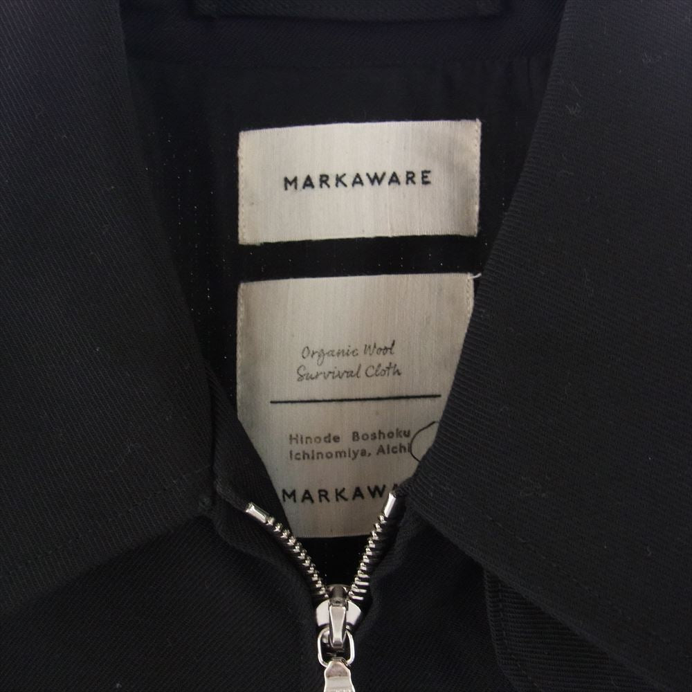 markaware マーカウェア 22C-06BL01C ORGANIC WOOL SURVIVAL CLOTH SPORTS JACKET オーガニックウール サバイバル クロス スポーツ ジャケット ブラック系 1【極上美品】【中古】